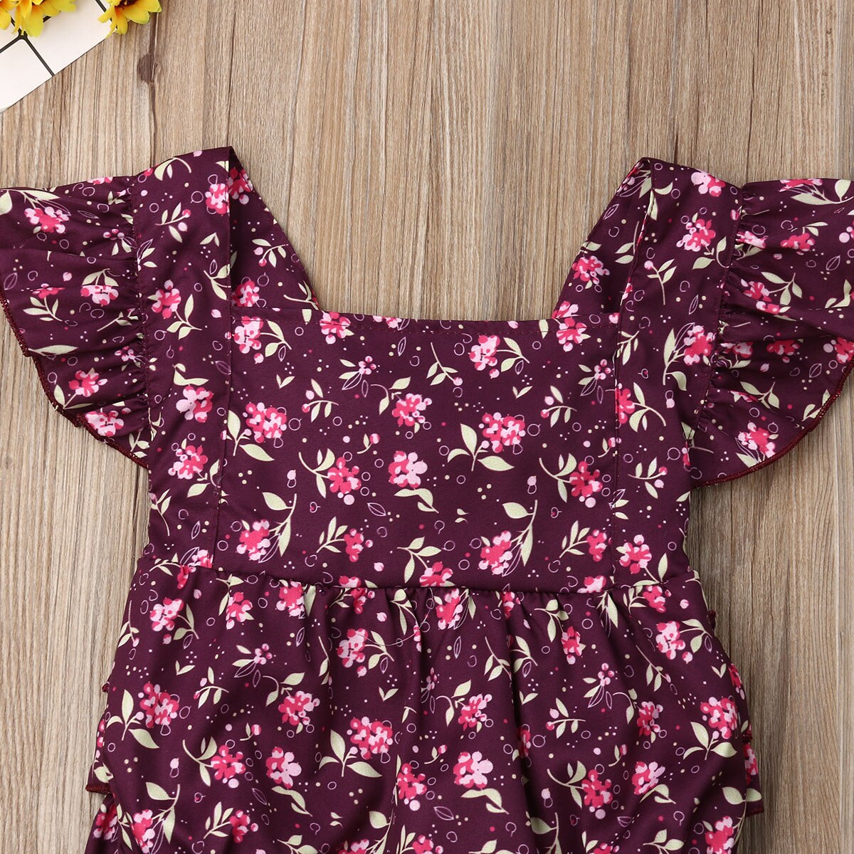 0 24M Infant Baby Girl Bodysuits Clothes Flower